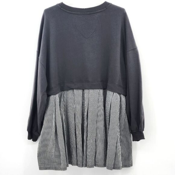 Free People Eleanor Tunic Dress Womens Size Small Black Distressed Academia Boho - Picture 3 of 11